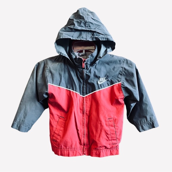 Nike Other - Nike Boy’s Hooded Lightweight Windbreaker Jacket size 4T Red & Grey